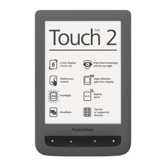 Pocketbook Touch Lux 2 Mode D'emploi