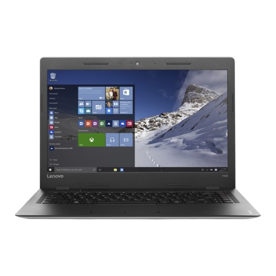 Lenovo ideapad 100S-14IBR Guide De L'utilisateur