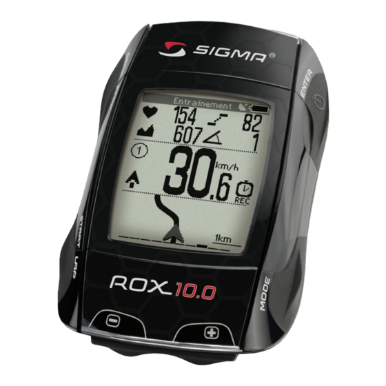 Sigma ROX 10.0 GPS Manuels