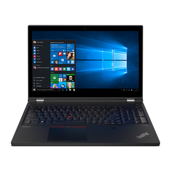 Lenovo ThinkPad P15 Gen 1 Guide De Configuration