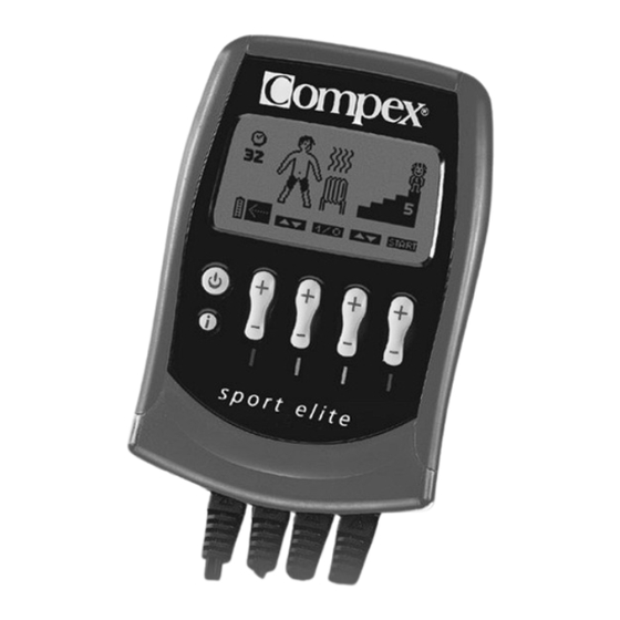 Compex Sport Elite Manuel D'utilisation