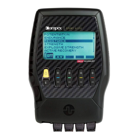 Compex Sport Elite Manuel D'utilisation