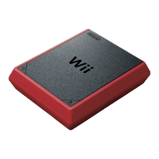 Nintendo Wii mini Mode D'emploi