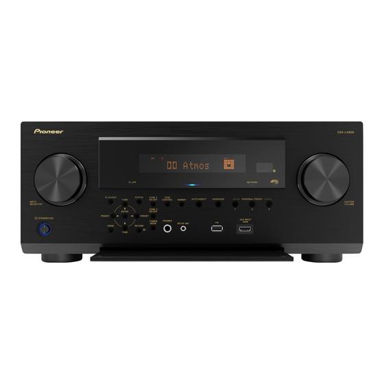 Pioneer Elite VSX-LX805 Mode D'emploi