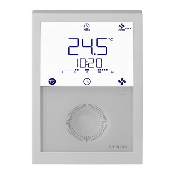 Siemens RDG200T Serie Bulletin Technique