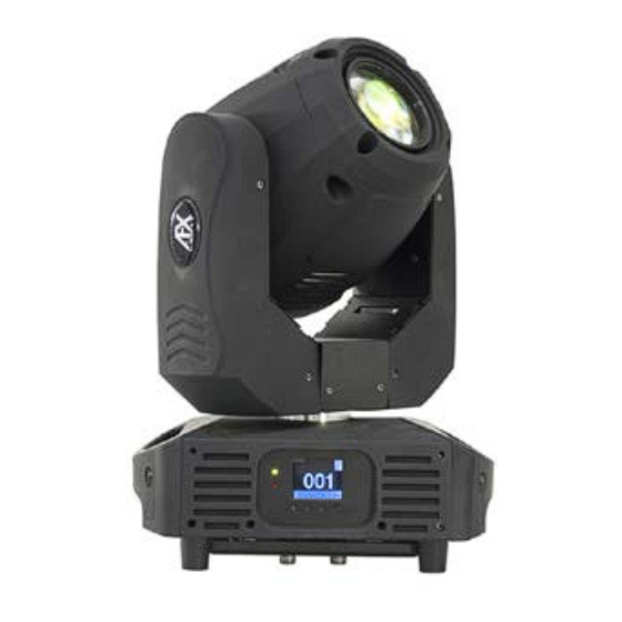 afx light DMX MOVING HEAD 1R 120W Manuel D'utilisation