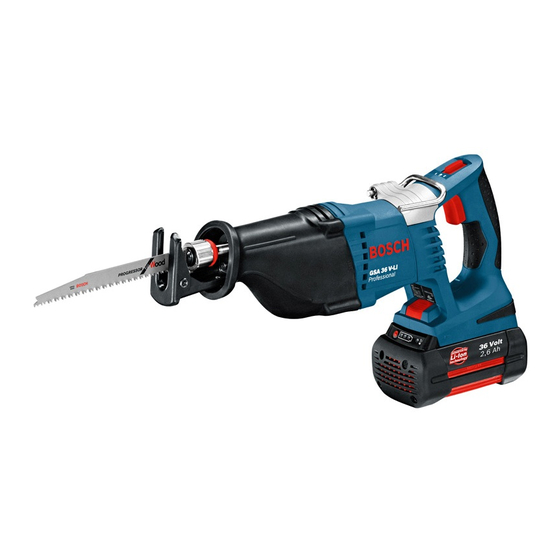 Bosch GSA 36 V-LI Professional Notice Originale
