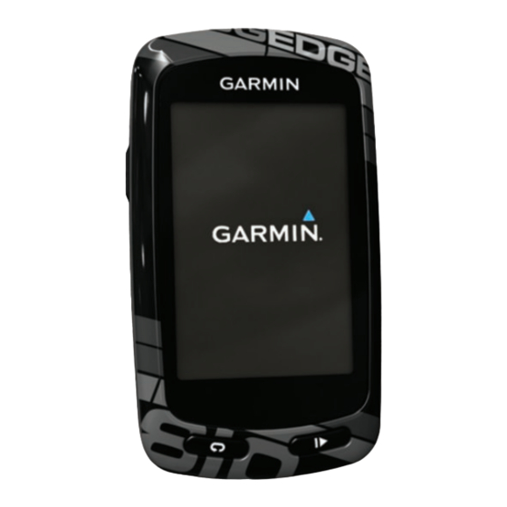 Garmin Edge 810 Manuel D'utilisation