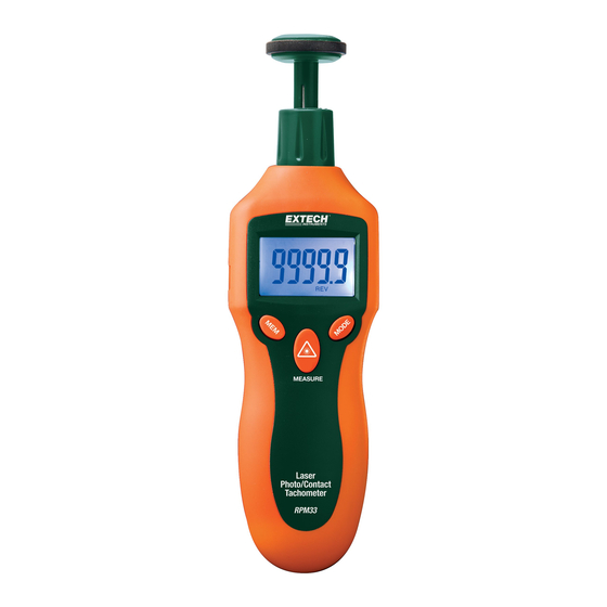 Extech Instruments RPM33 Manuel D'utilisation