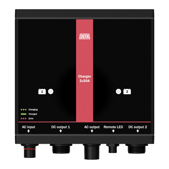 DEFA MultiCharger 1x20A Mode D'emploi