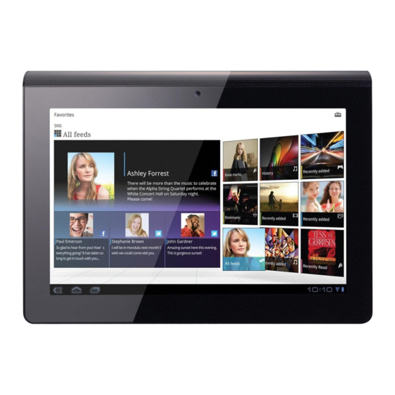 Sony SGPT11 Série Mode D'emploi