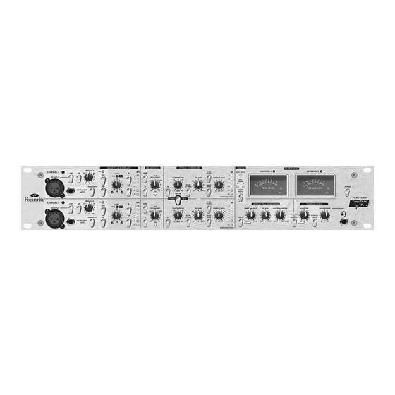 Focusrite TwinTrak Pro Mode D'emploi