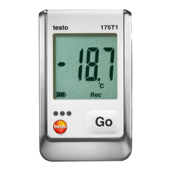 TESTO 175 T1 Mode D'emploi