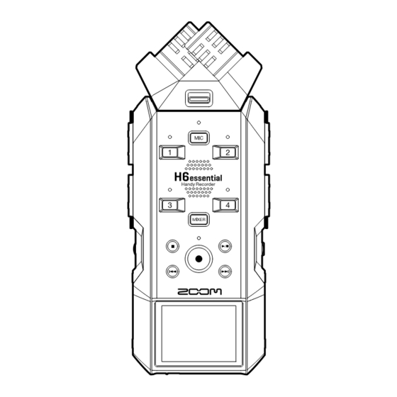 Zoom H6Essential Mode D'emploi