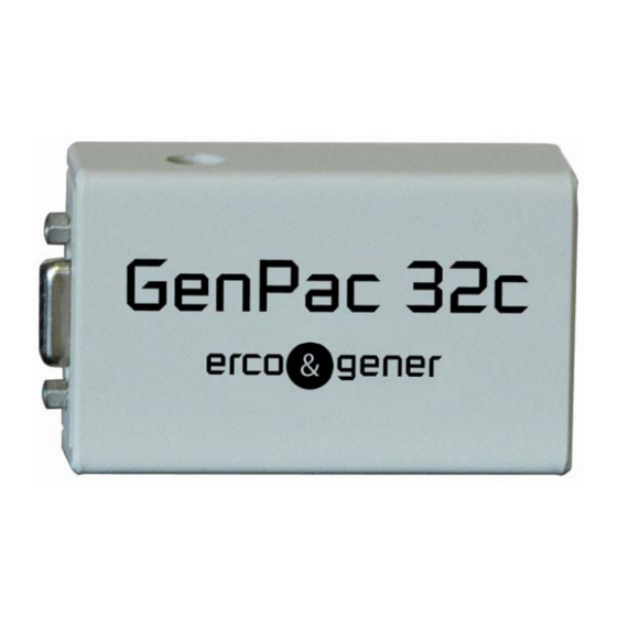 Ercogener GenPac 32c Manuels