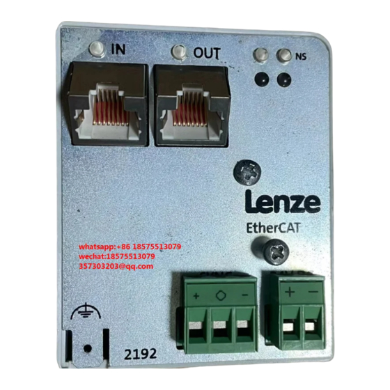 Lenze L-force EtherCAT EMF2192IB Instructions De Montage