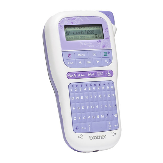 Brother P-Touch PT-H200 Guide De L'utilisateur