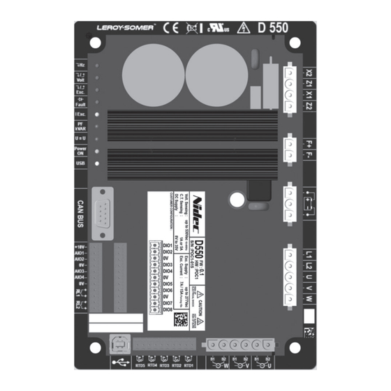 Nidec LEROY-SOMER D550 Installation Et Maintenance