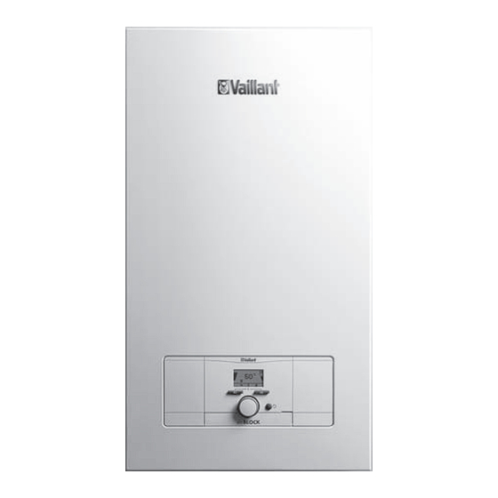 Vaillant EloBLOCK VE /14 EU I Série Notice D'emploi