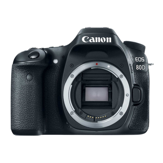 Canon EOS 80D Mode D'emploi De Base