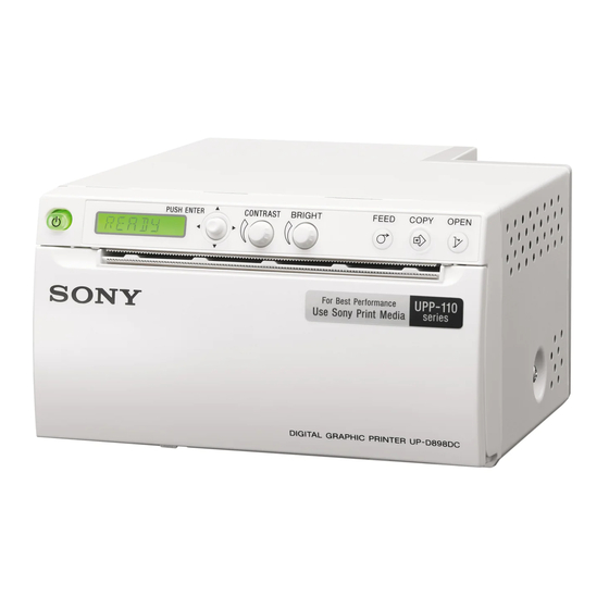 Sony UP-D898DC Instructions D'utilisation