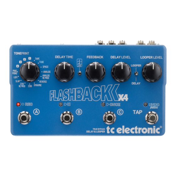 TC Electronic Flashback X4 Delay Mode D'emploi