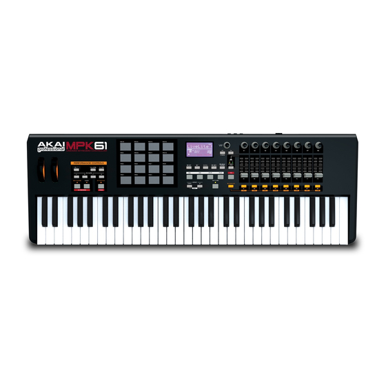 Akai MPK61 Guide D'utilisation Simplifié