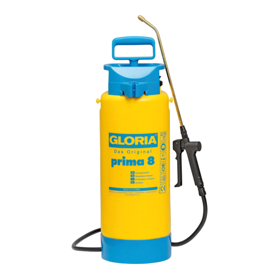 Gloria Prima 8 Mode D'emploi