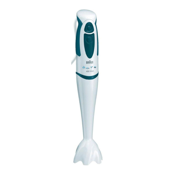 Braun Multiquick Minipimer MR 6550 Mode D'emploi