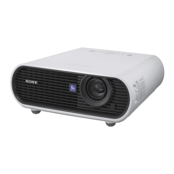 Sony VPL-EX70 Guide De Référence Rapide