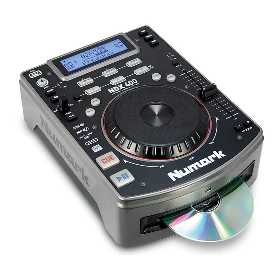 Numark NDX400 Guide D'utilisation Rapide