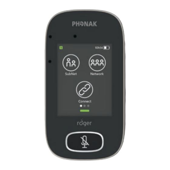 Phonak Roger Touchscreen Mic Mode D'emploi