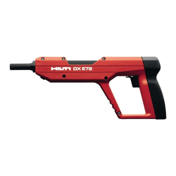 Hilti DX E-72 Mode D'emploi