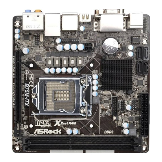 ASROCK B75M-ITX Mode D'emploi