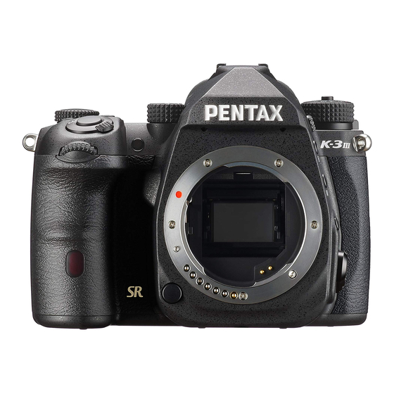 Pentax K-3 III Manuels