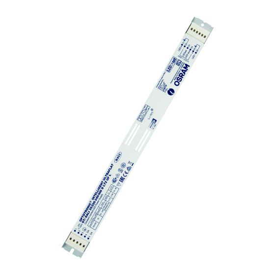Osram OPTOTRONIC OTi DALI 35/220-240/400 D LT2 UF L Mode D'emploi