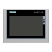 Siemens Simatic HMI Instructions De Service