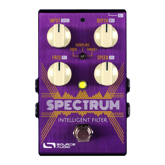 Source Audio Spectrum Intelligent Filter Guide D'utilisation