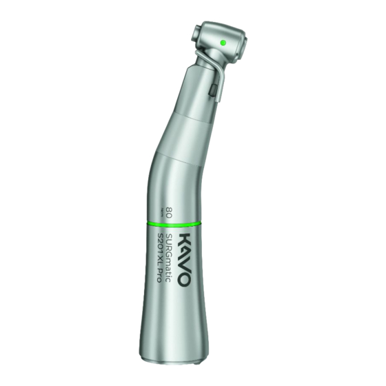 KaVo SURGmatic S201 XL Pro Mode D'emploi