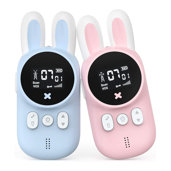 PEKO Talkie Walkie enfant Rabbit Manuel D'utilisation