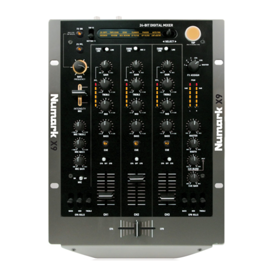 Numark X9 Guide D'utilisation Rapide