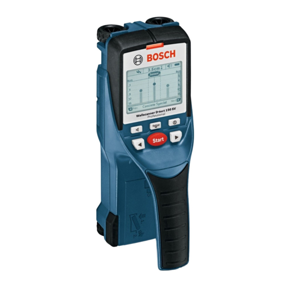 Bosch D-tect 150 Consignes De Fonctionnement/Sécurité