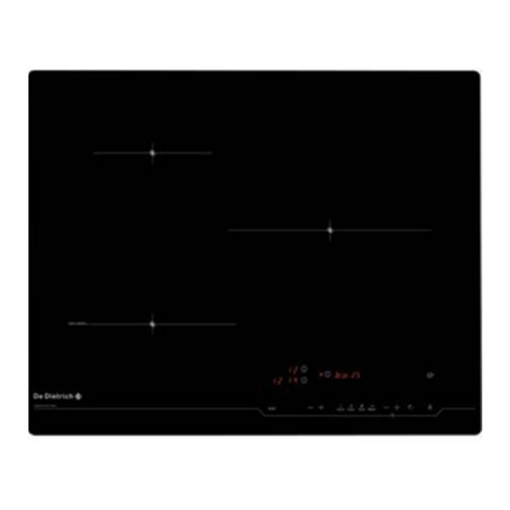 De Dietrich DTI1123BE Guide D'installation Et D'utilisation