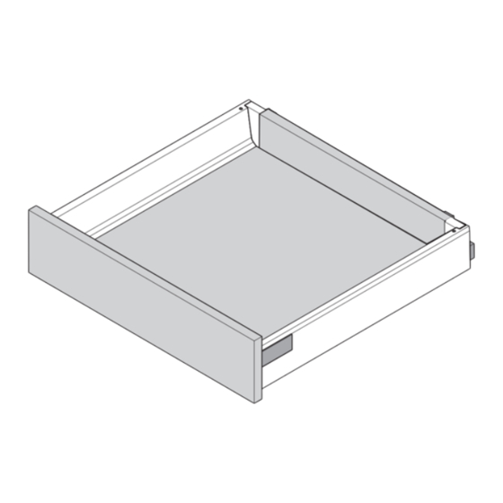 blum TANDEMBOX intivo BOXCAP Notice De Montage
