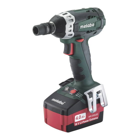 Metabo SSD 18 LT Notice D'utilisation Originale