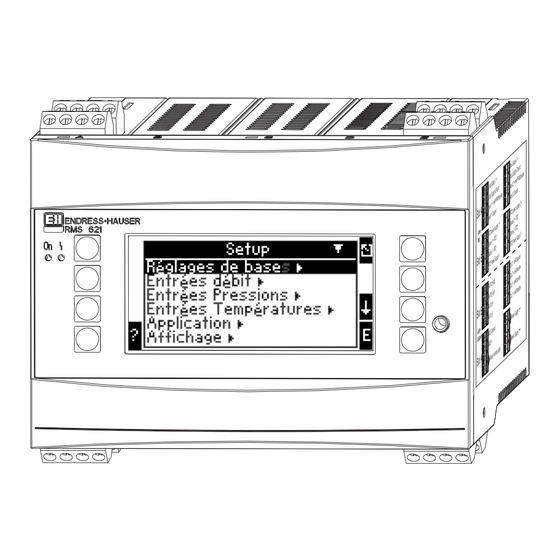 Endress+Hauser RMS621 Manuel De Mise En Service