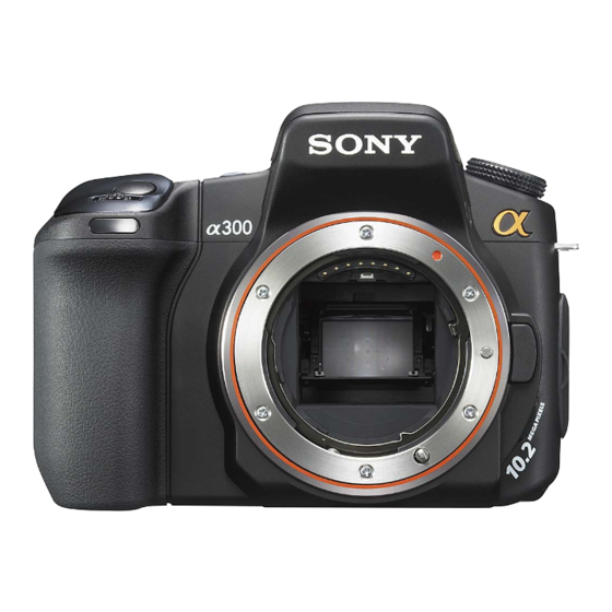 Sony DSLR-A300 Mode D'emploi