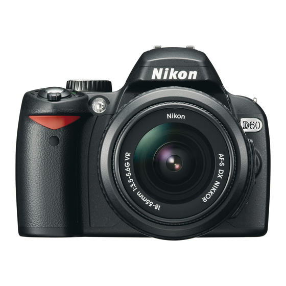 Nikon D60 Manuel D'utilisation