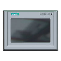Siemens SIMATIC HMI TP700 Comfort Série Notice De Service