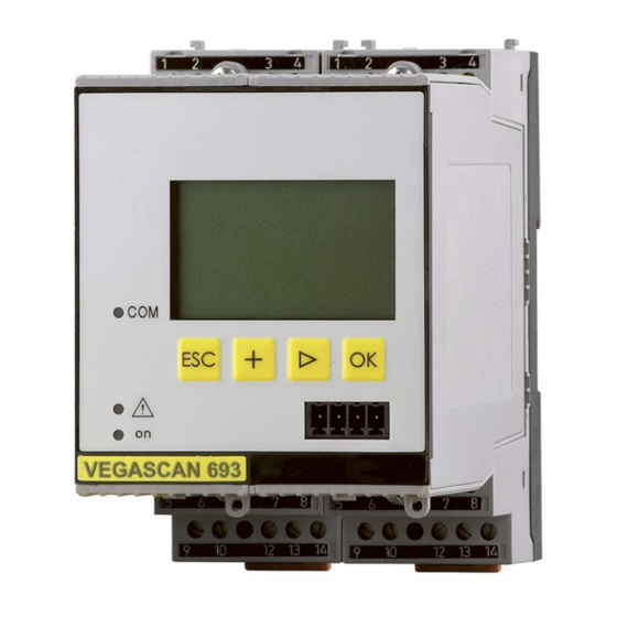 Vega SCAN 693 Mise En Service